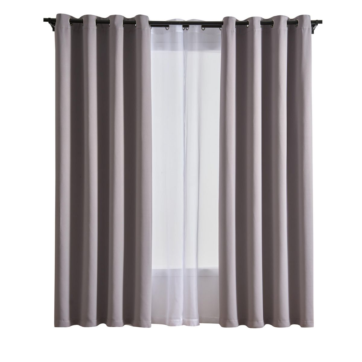 JUST HOME COLLECTION - Combo 2 Paños Cortina Sun out + Velo 140x240 cm