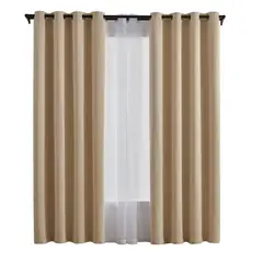 JUST HOME COLLECTION - Combo 2 Paños Cortina Sun out 140x240 cm Café