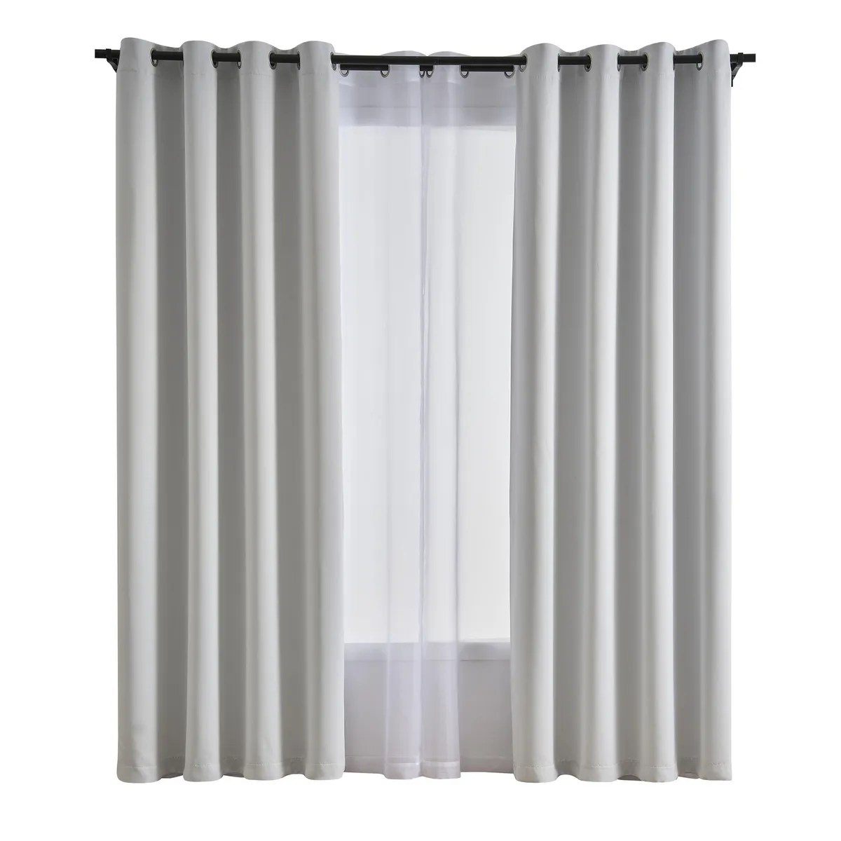 JUST HOME COLLECTION - Combo 2 Paños Cortina Sun out + Velo 140x240 cm