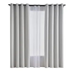 JUST HOME COLLECTION - Combo 2 Paños Cortina Sun out 140x240 cm Crudo