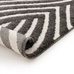 JUST HOME COLLECTION - Alfombra Living Isola 160x230cm Ondas Black & White