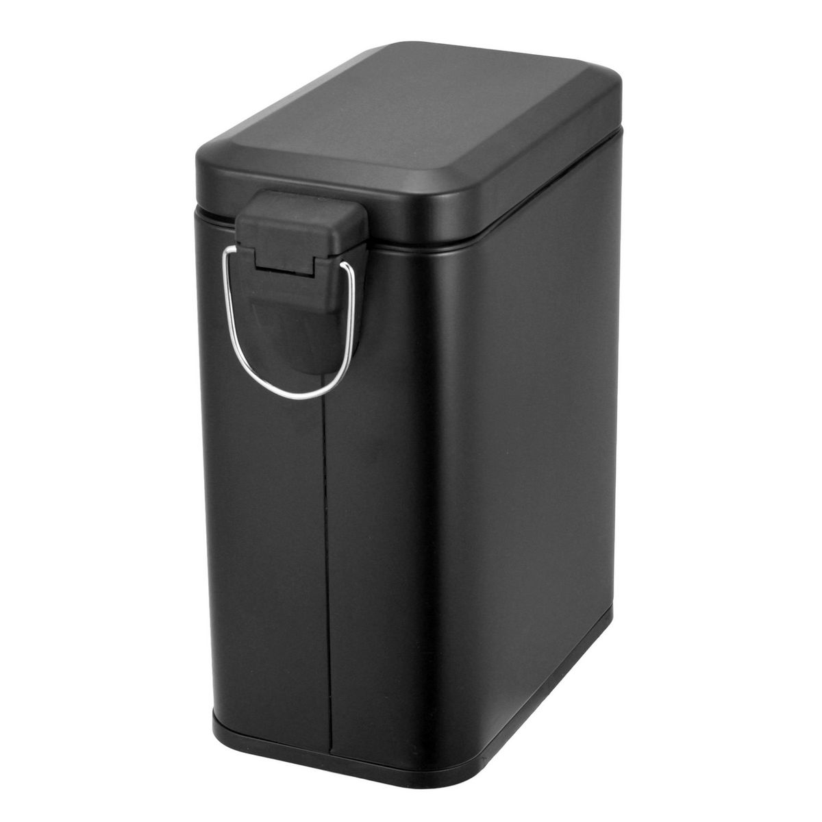 JUST HOME COLLECTION - Set Papelero + Cepillo 5 Litros Metal Negro