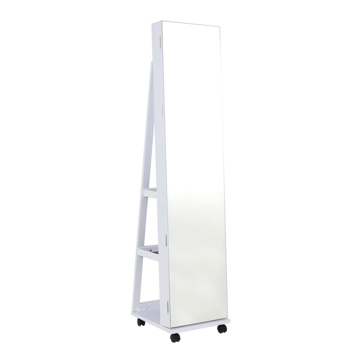 JUST HOME COLLECTION - Espejo Joyero Organizador 163x38cm con Ruedas y Luces