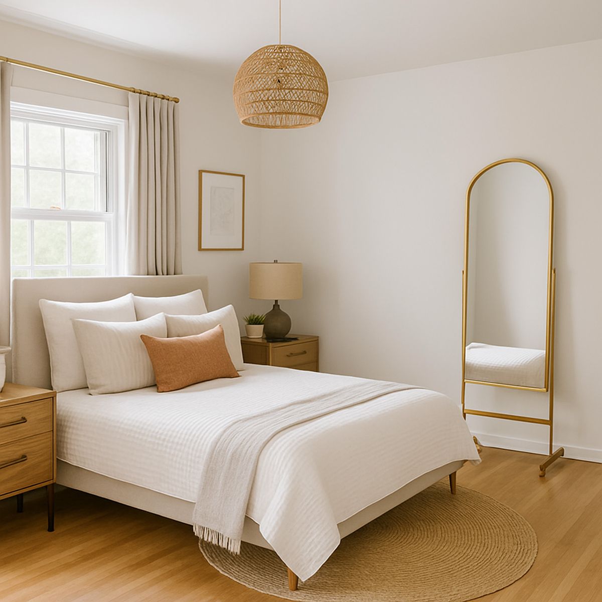 JUST HOME COLLECTION - Espejo de Pie Decorativo 60x160cm Vanity Dorado Cuerpo Entero