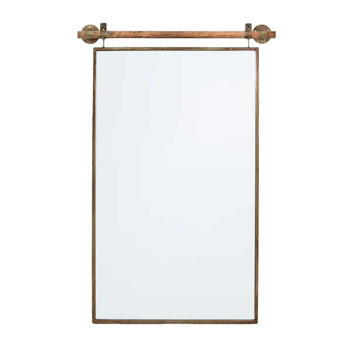 JUST HOME COLLECTION - Espejo Decorativo con Barra 60x90cm Hanger Dorado