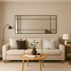 JUST HOME COLLECTION - Espejo Decorativo Grande Rectangular 80x190cm Ellioto Negro