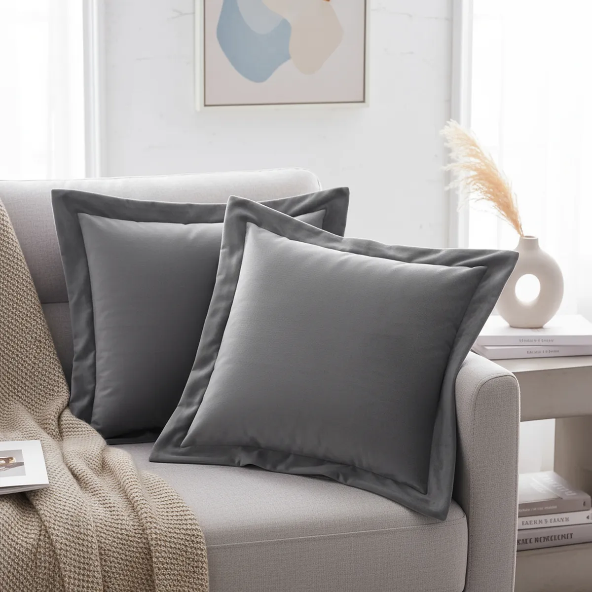 JUST HOME COLLECTION - Pack 2 Cojínes Velvet 45x45 cm