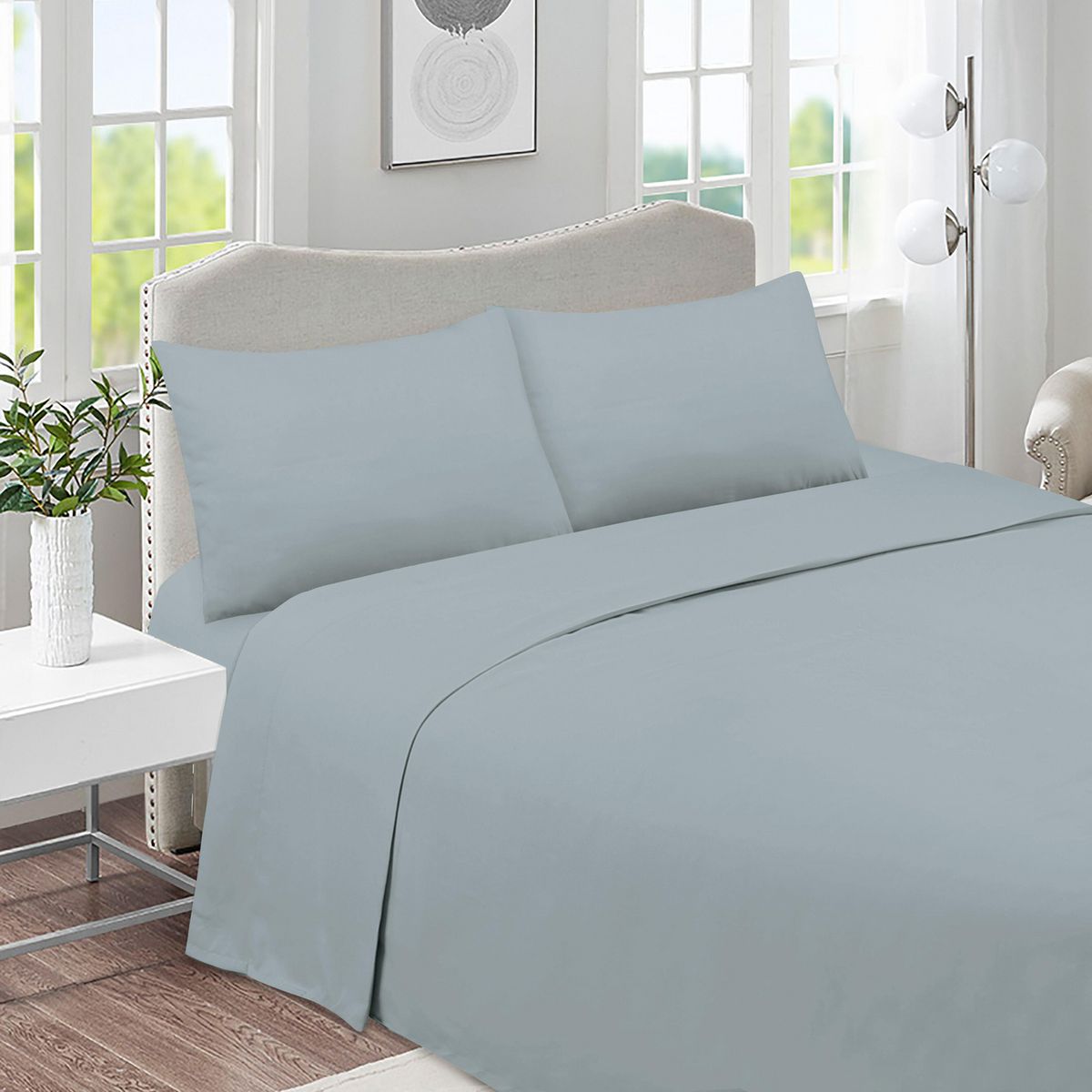 JUST HOME COLLECTION - Combo Quilt+Sabana Ultra Gris