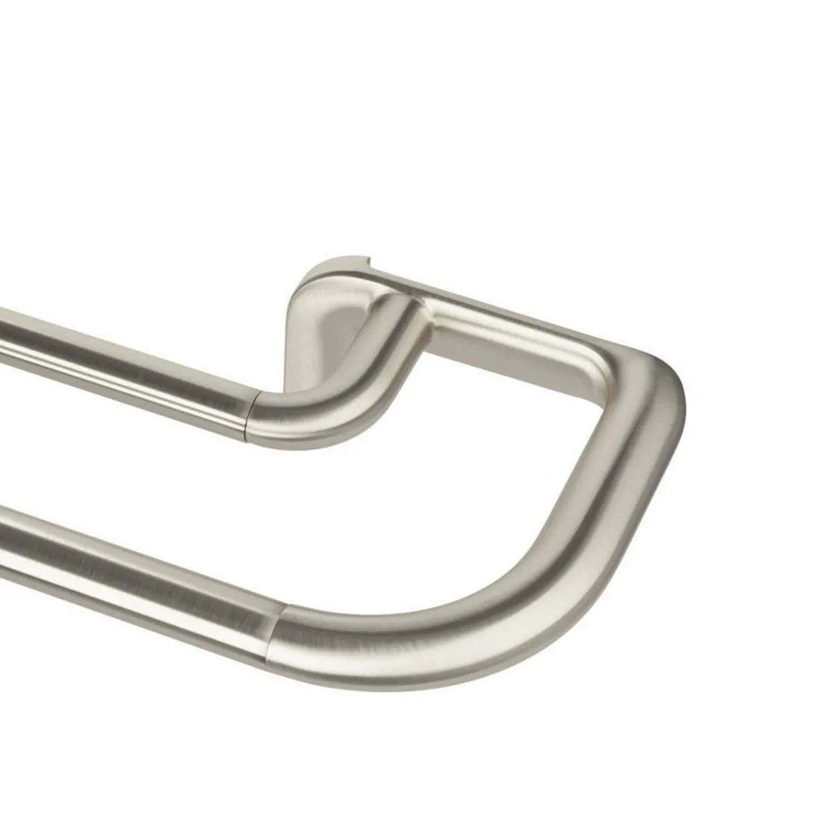 UMBRA - Set Barra de Cortina Doble Extensible 19 mm al muro 76 - 213 cm Niquel