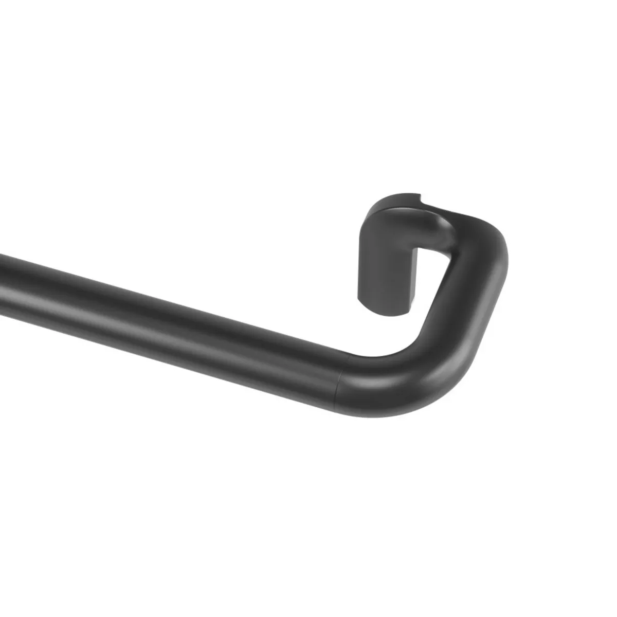 UMBRA - Set Barra de Cortina Simple Extensible 1.9 cm 213 cm Negro