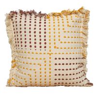 Cojín Decorativo Puntos con Flecos 45x45 cm