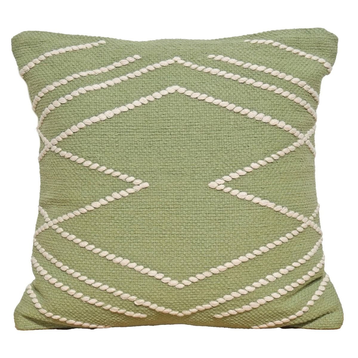 JUST HOME COLLECTION - Cojín Decorativo Verde Trompos 45x45 cm