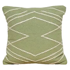 JUST HOME COLLECTION - Cojín Decorativo Verde Trompos 45x45 cm