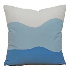 JUST HOME COLLECTION - Cojín Decorativo Celeste Ondas 45x45 cm