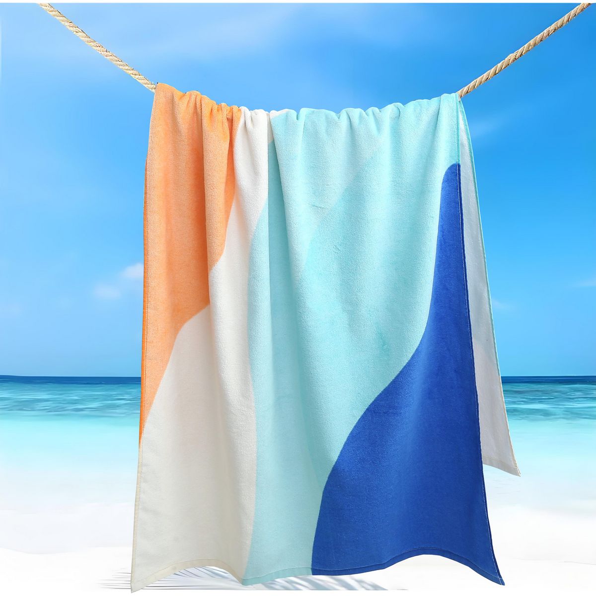 JUST HOME COLLECTION - Toalla Playa 450 gr Algodón 80x160 cm Multicolor