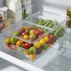 JUST HOME COLLECTION - Caja organizadora nevera con tapa 36x20,5x11 cm