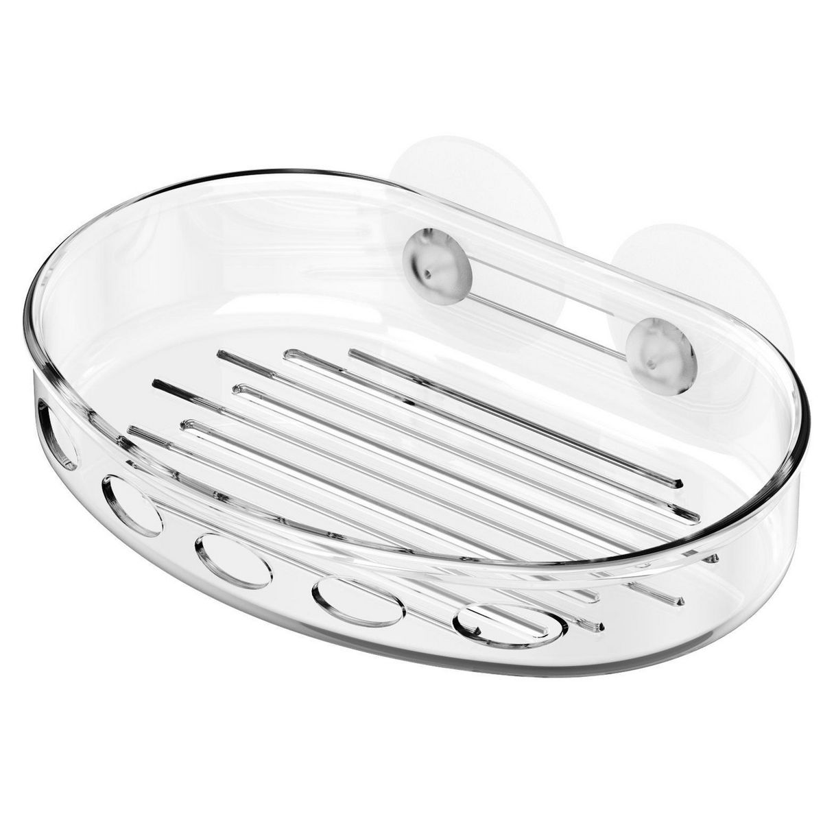 JUST HOME COLLECTION - Jabonera succión transparente