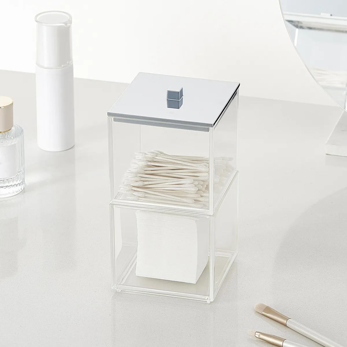 JUST HOME COLLECTION - Organizador de frasco 2 niveles Clarity