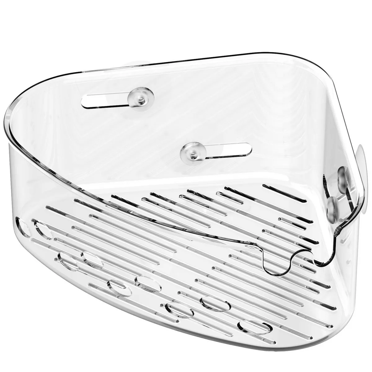 JUST HOME COLLECTION - Organizador ducha esquinero transparente