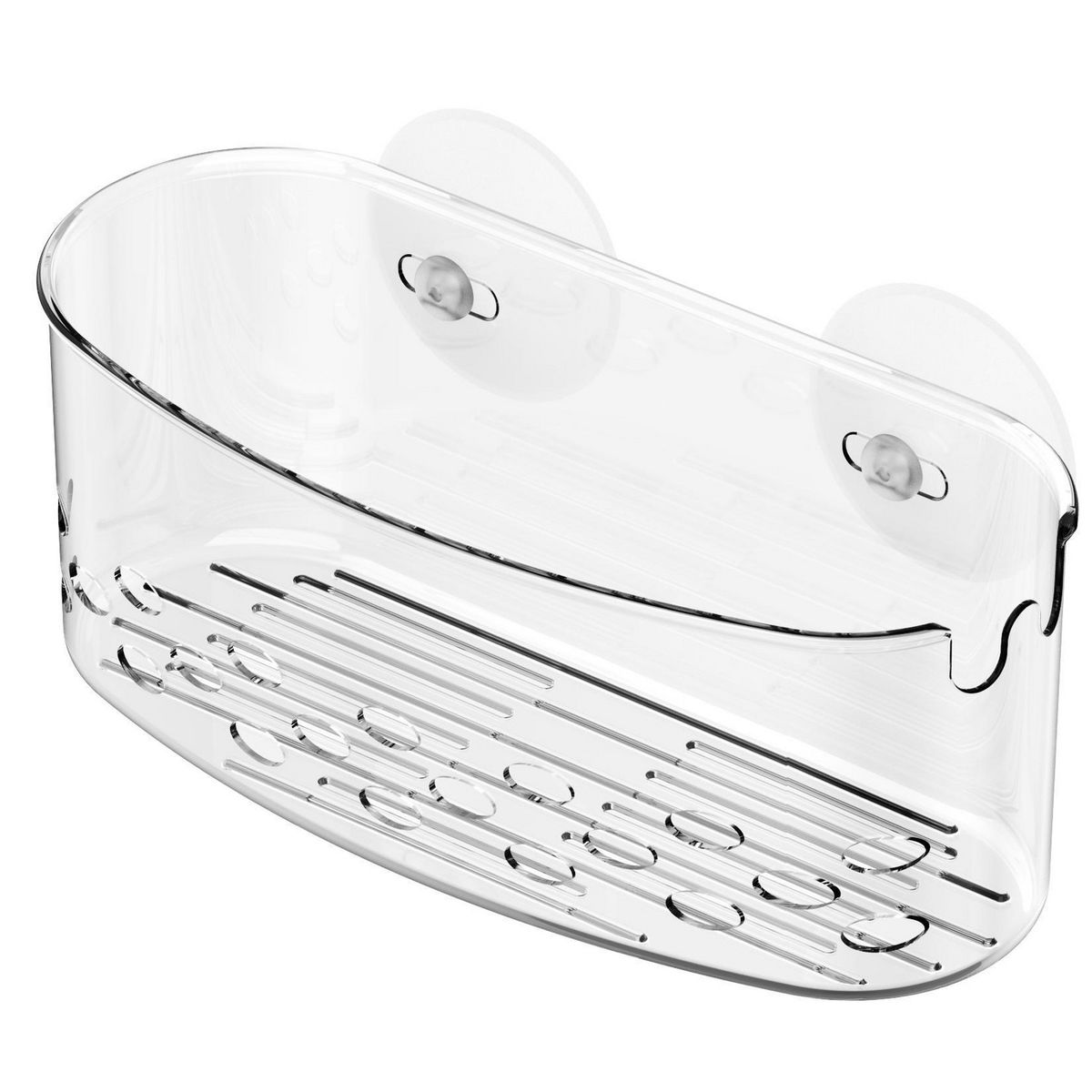 JUST HOME COLLECTION - Organizador ducha rectangular transparente