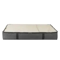 JUST HOME COLLECTION - Set 2 Oganizadores Bajo Cama 100x15x50 cm Gris, Beige