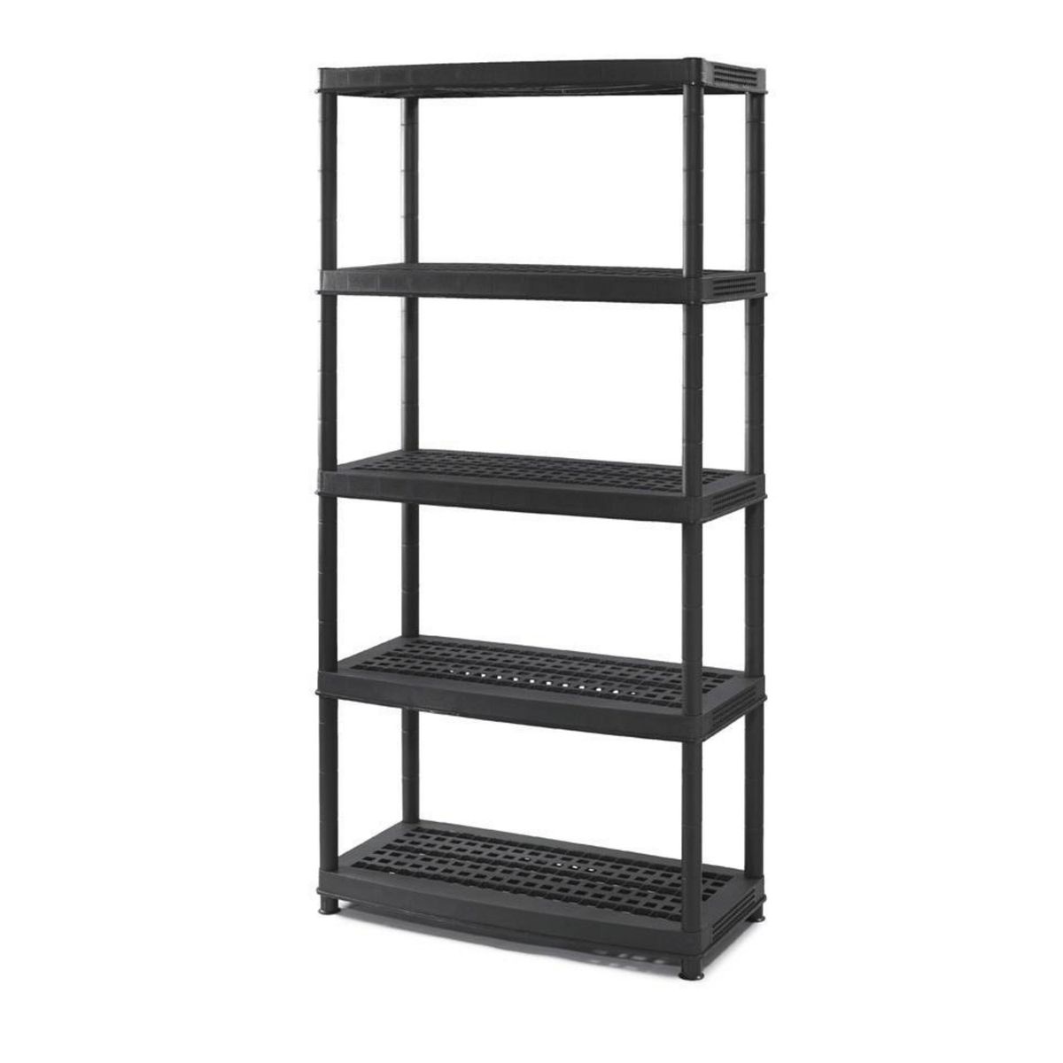 JUST HOME COLLECTION - Estantería Polipropileno 5 Nivel(es) 91.5x183.5x45 cm Negro