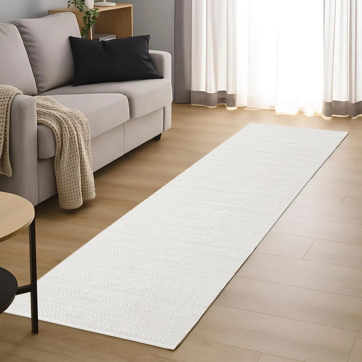 JUST HOME COLLECTION - Alfombra Pasillo Oslo cm Blanco Crudo