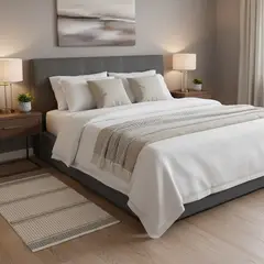 JUST HOME COLLECTION - Bajada de Cama Dublin 60x110 cm Poliéster Beige