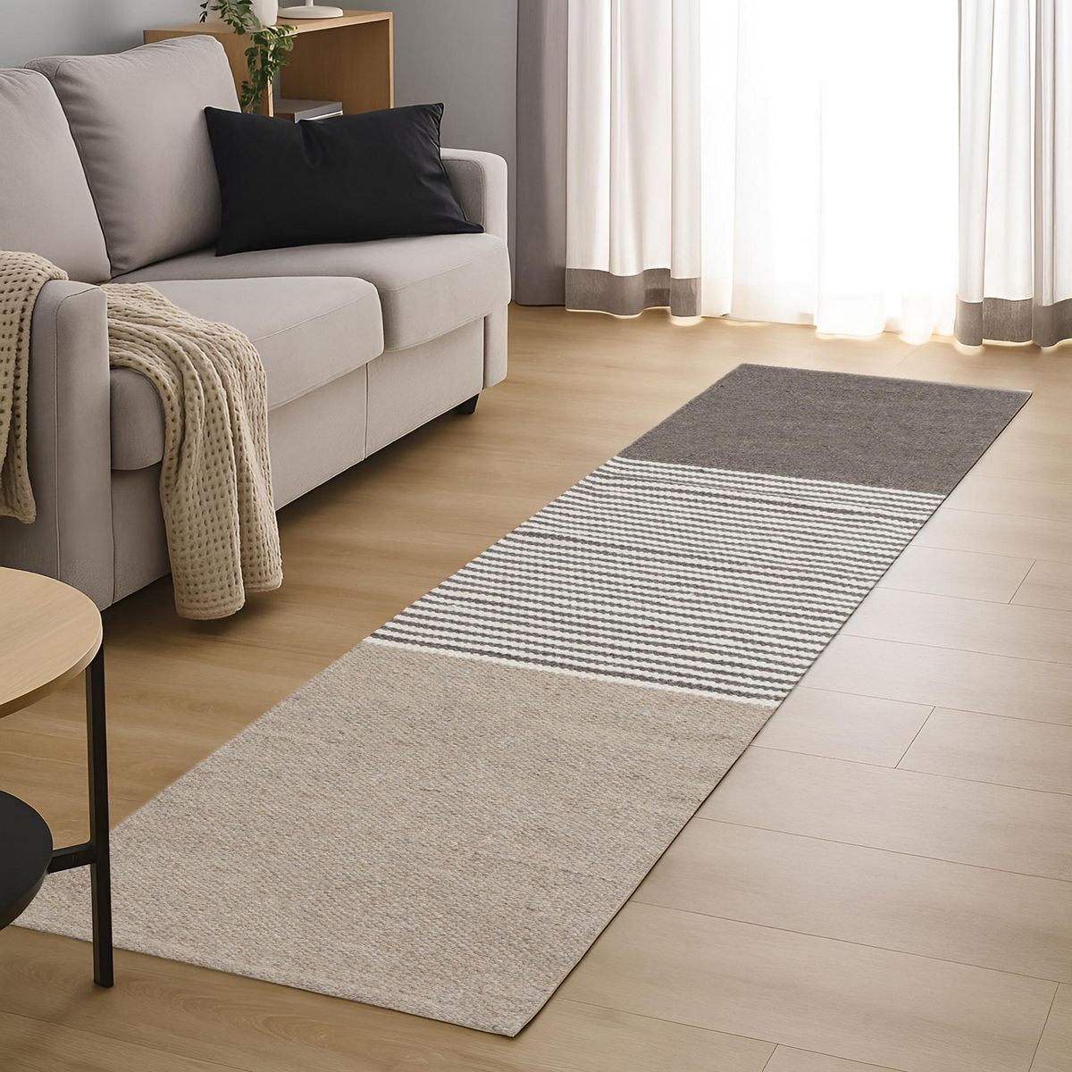 JUST HOME COLLECTION - Alfombra Pasillo Krakow 60x200 Tonos Tierra