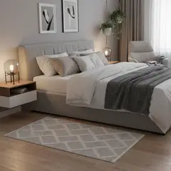JUST HOME COLLECTION - Bajada de Cama Riga 60x110 Gris Blanco