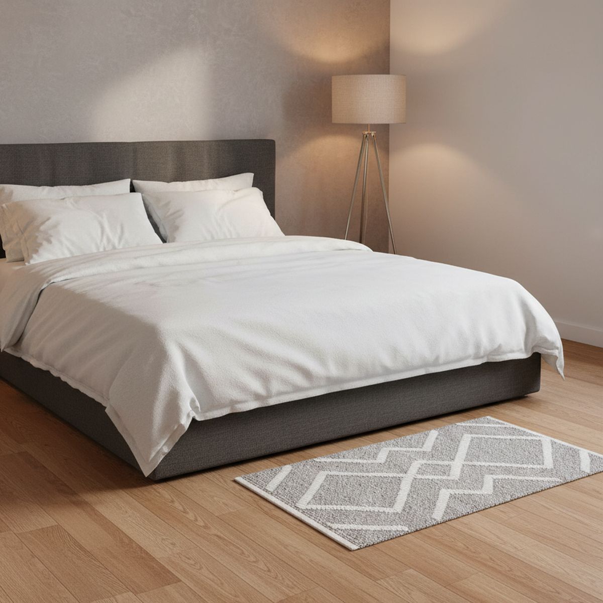 JUST HOME COLLECTION - Bajada de Cama Perm 60x110 Gris Blanco