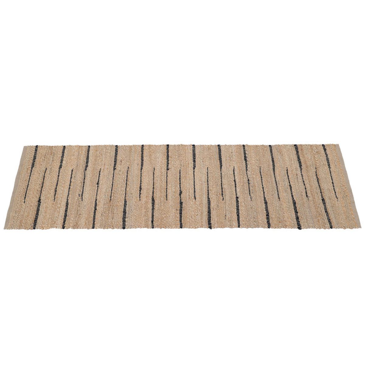 JUST HOME COLLECTION - Alfombra Pasillo Porto 60x200 Yute Lineas Negras
