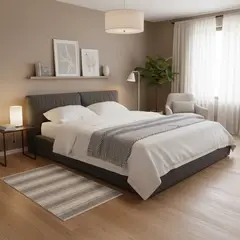 JUST HOME COLLECTION - Bajada de Cama Hamburg 60x110 Gris Crudo