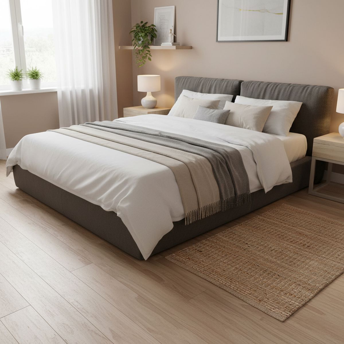 JUST HOME COLLECTION - Bajada de Cama Valencia 60x110 Yute
