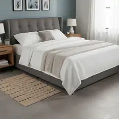 JUST HOME COLLECTION - Bajada de Cama Porto 60x110 Yute Lineas Negras