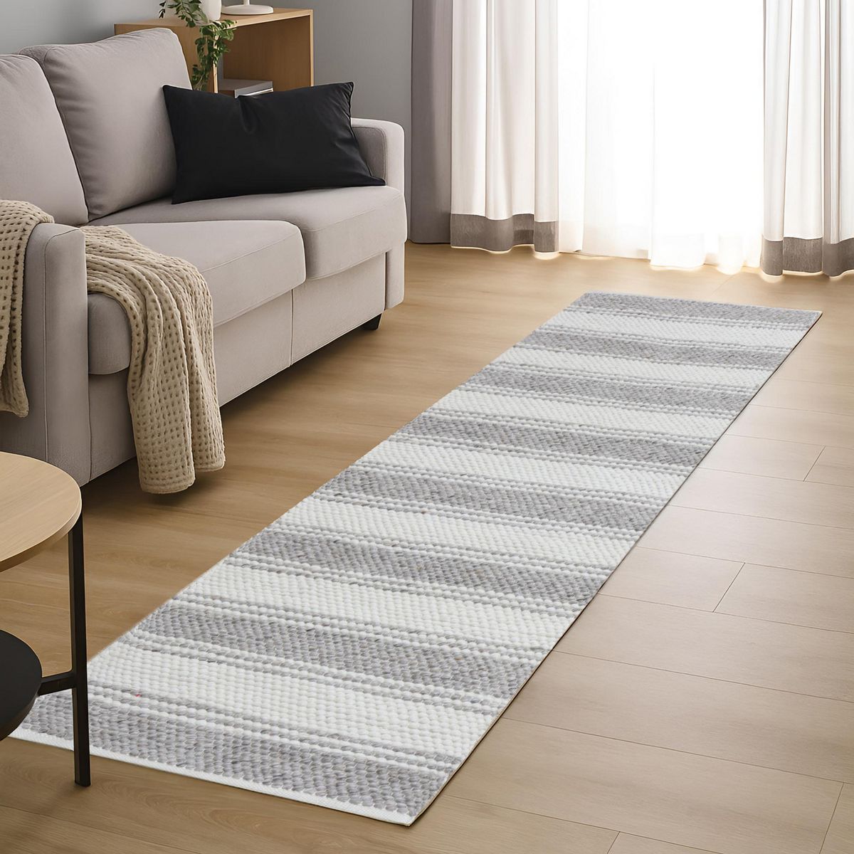 JUST HOME COLLECTION - Alfombra Pasillo Hamburg 60x200 Gris Crudo