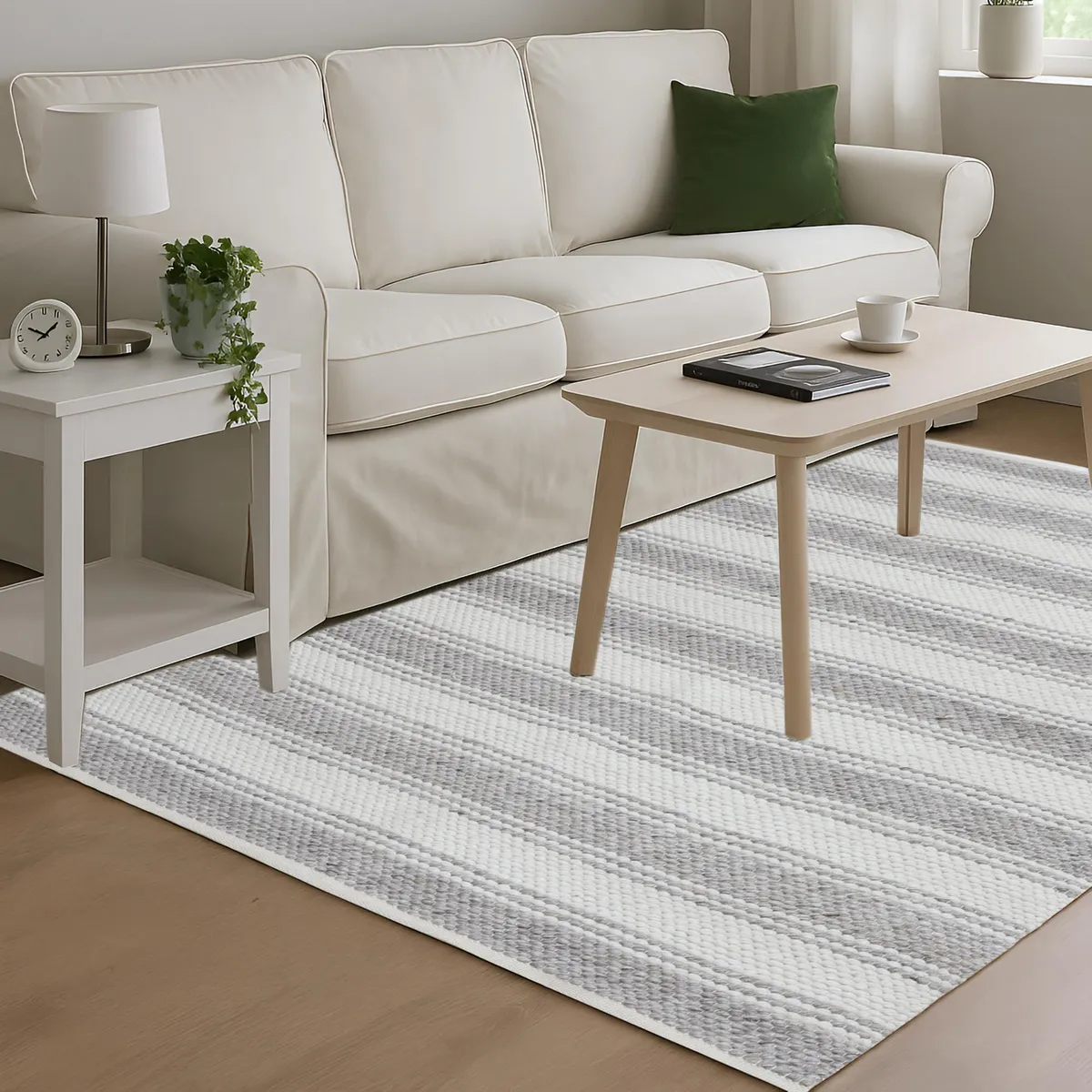 Alfombra Living Hamburg 120x170 Gris Crudo, marca JUST HOME COLLECTION - Foto Principal