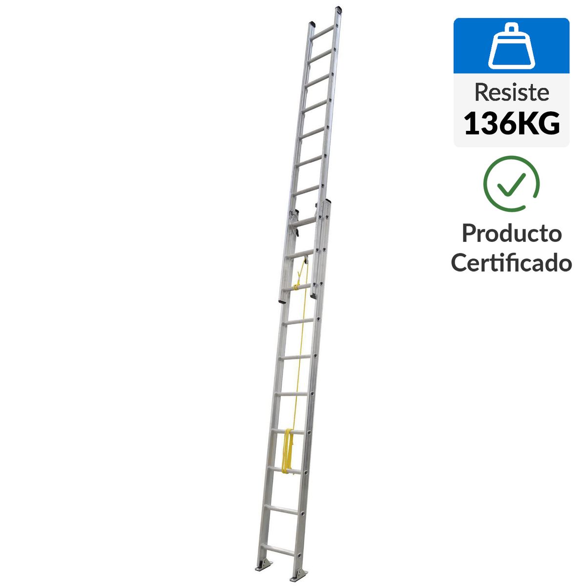 UBERMANN - Escalera Telescópica Telescópica Aluminio 3.13 m 20 Peldaños