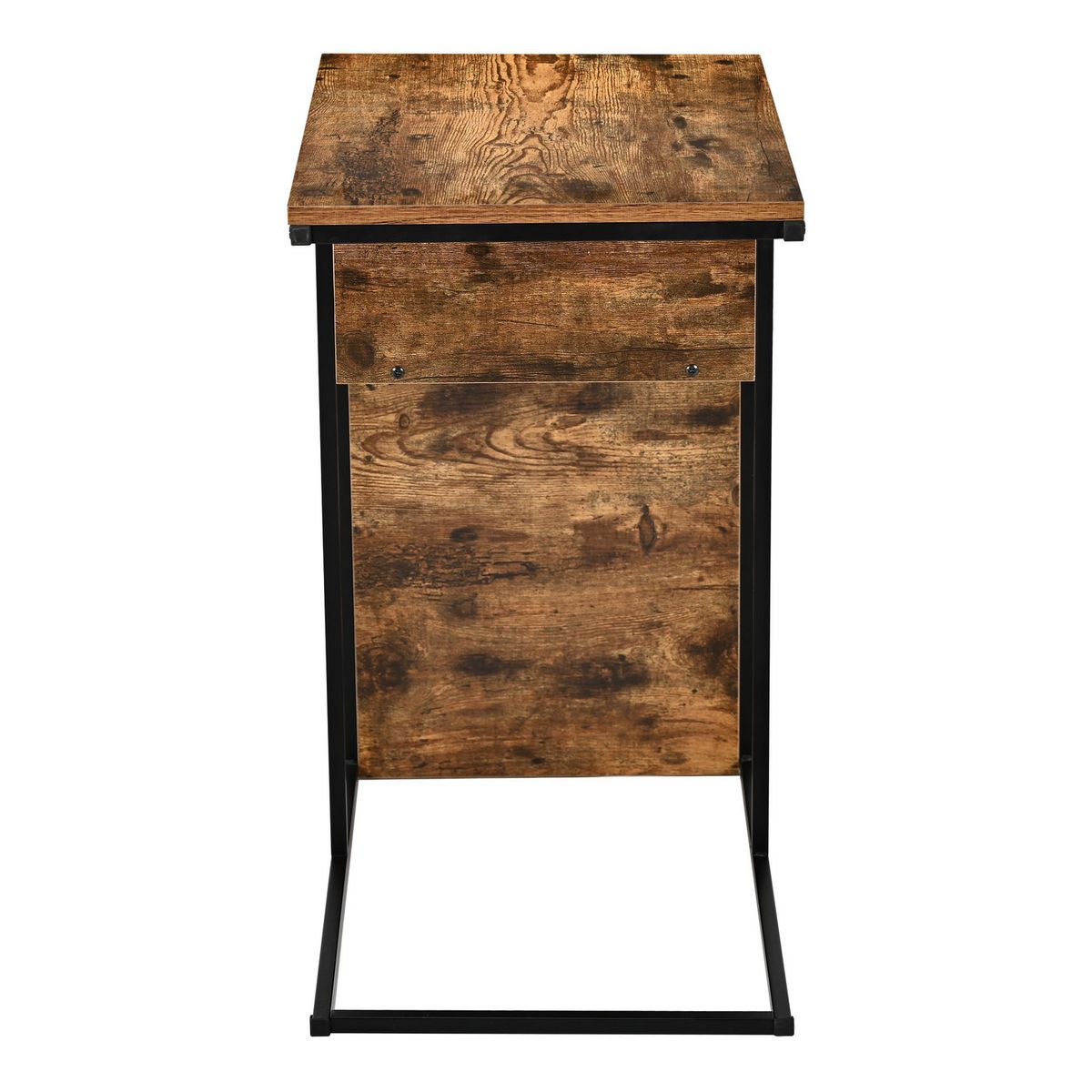 JUST HOME COLLECTION - Mesa lateral Multifunción Roma Roble, Negro 40x70x60 cm