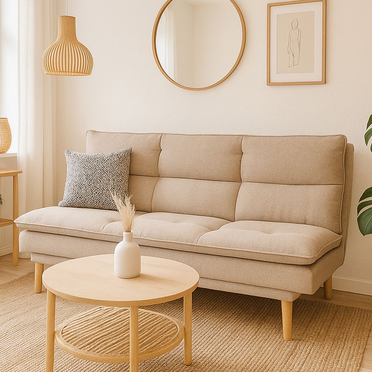 JUST HOME COLLECTION - Futón Dubai Beige 167x89x87 cm