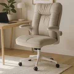 JUST HOME COLLECTION - Silla Escritorio Ejecutiva Denver Beige