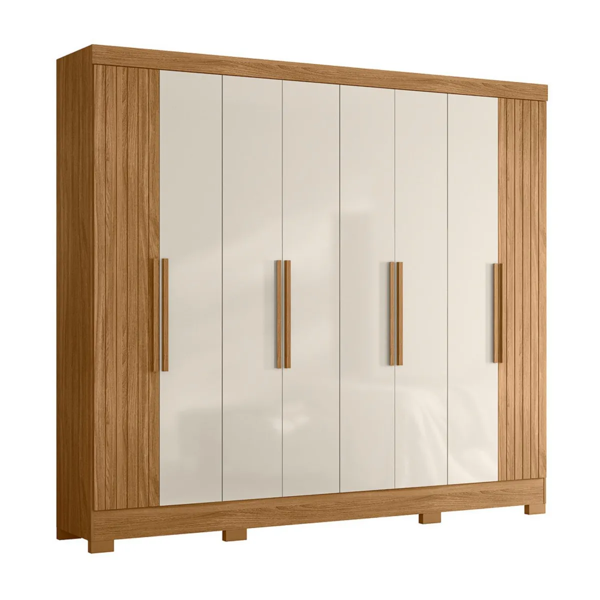 CASA BONITA - Clóset 8 Puerta(s) 4 Cajón(es) 12 Repisa(s) 212x236x47 cm Roble, Blanco