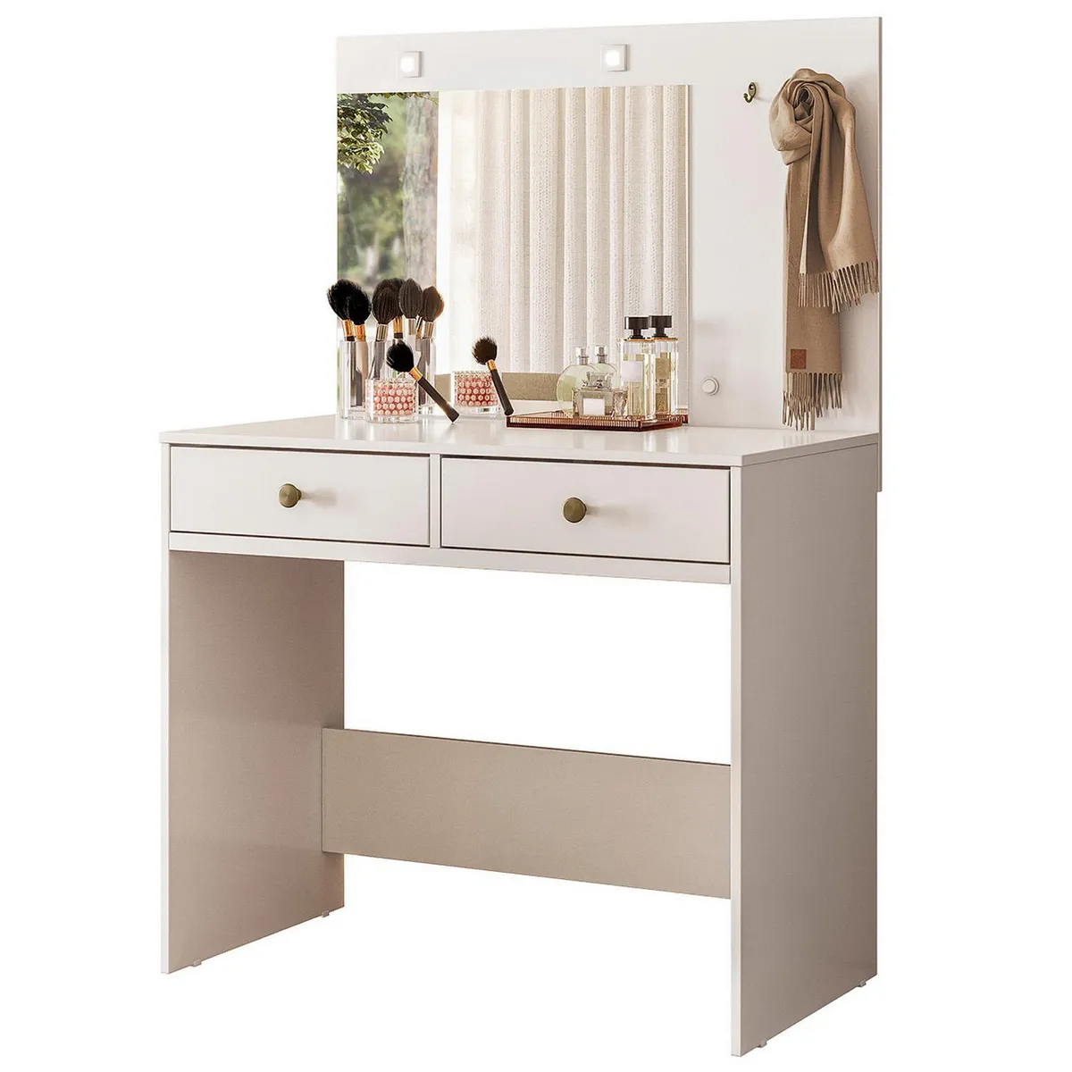 CASA BONITA - Tocador 2 Cajón(es) Ideal 90x137x52 cm Blanco