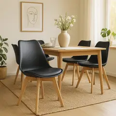 JUST HOME COLLECTION - Silla Karmela Cooper Negro 80x47x50 cm