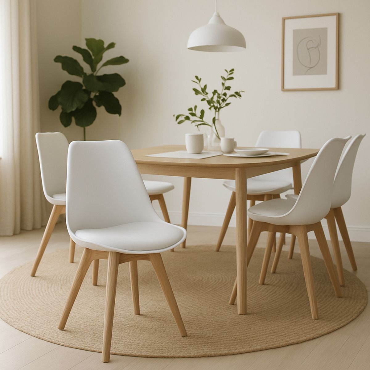 JUST HOME COLLECTION - Silla Karmela Cooper Blanco 80x47x50 cm