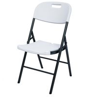 Silla plegable para Terraza Plástico Blanco 87x53x46 cm