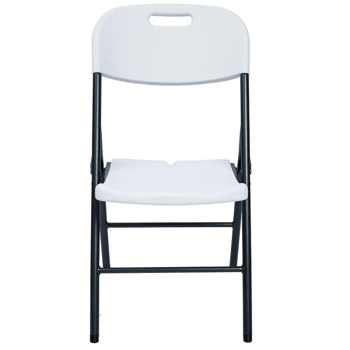 JUST HOME COLLECTION - Silla plegable para Terraza Plástico Blanco 87x53x46 cm