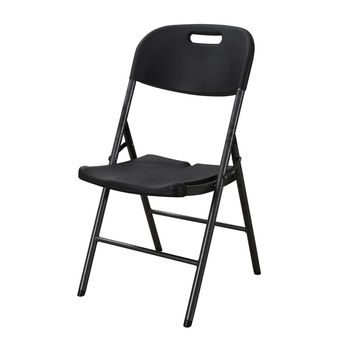 JUST HOME COLLECTION - Silla Plegable para Terraza Negro 87x46x53 cm