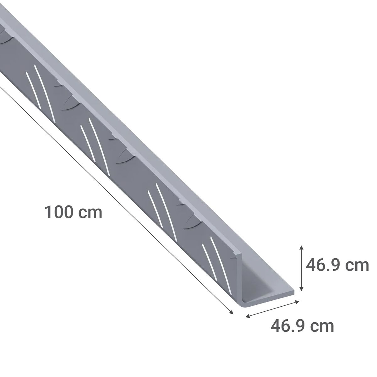 ALFER - Angulo Antiderrapante Aluminio 46,9 mm 1 m