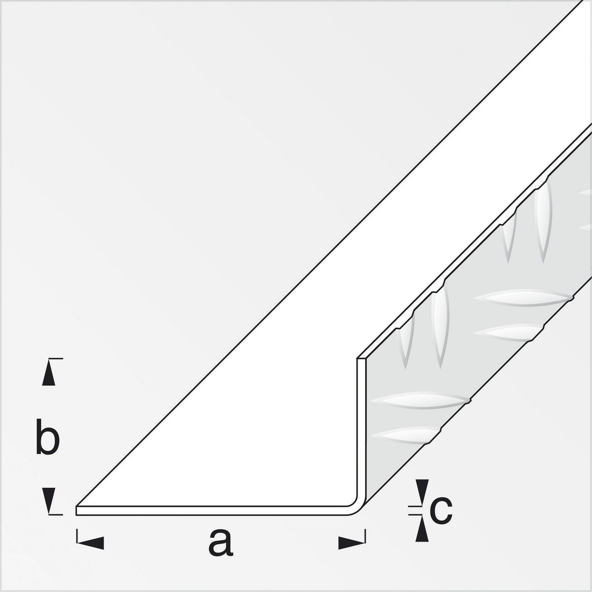ALFER - Angulo aluminio 29,5x53,6mm 1m